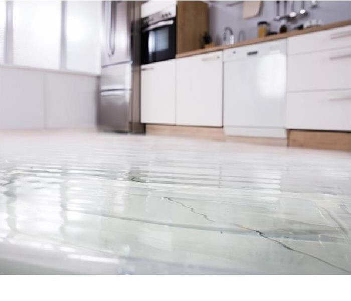 standing water on kitchen floor