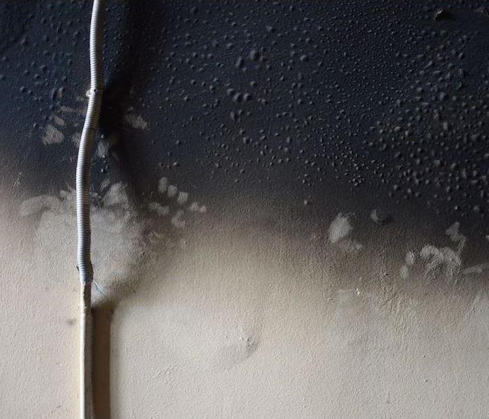Soot on wall